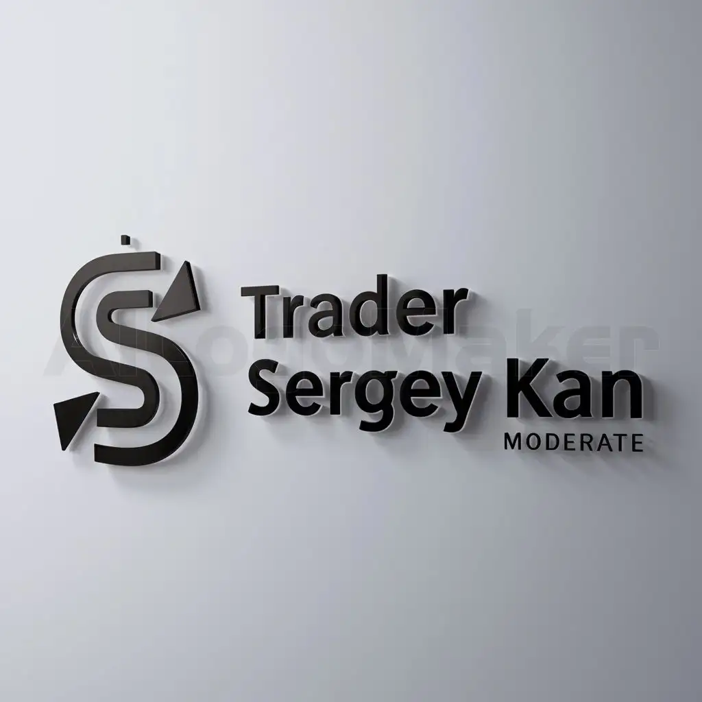 a logo design,with the text "TRADER SERGEY KAN", main symbol:TRADER SERGEY KAN,Moderate,be used in Finance industry,clear background