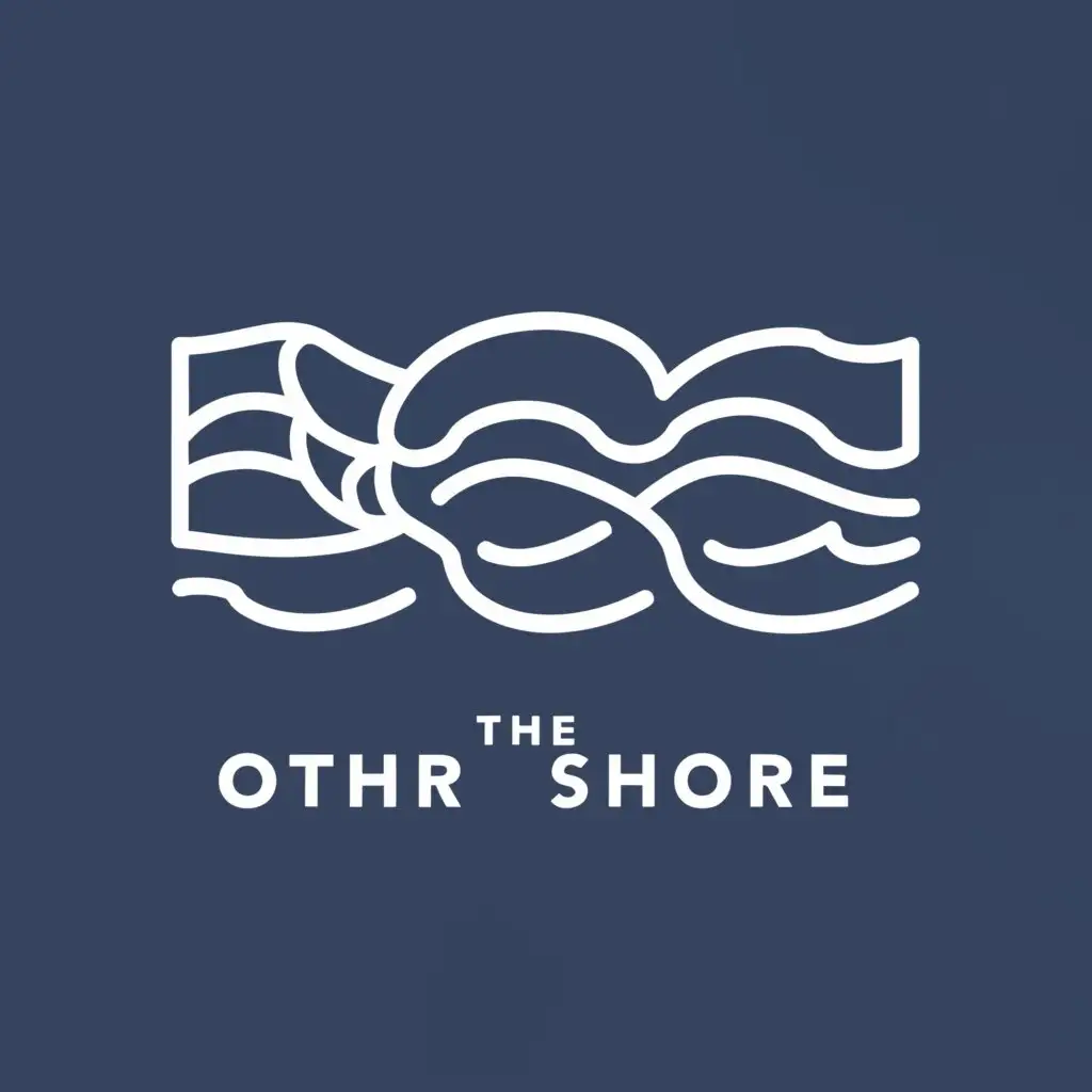 a logo design,with the text "The other shore", main symbol:a river that has two banks,Moderate,clear background