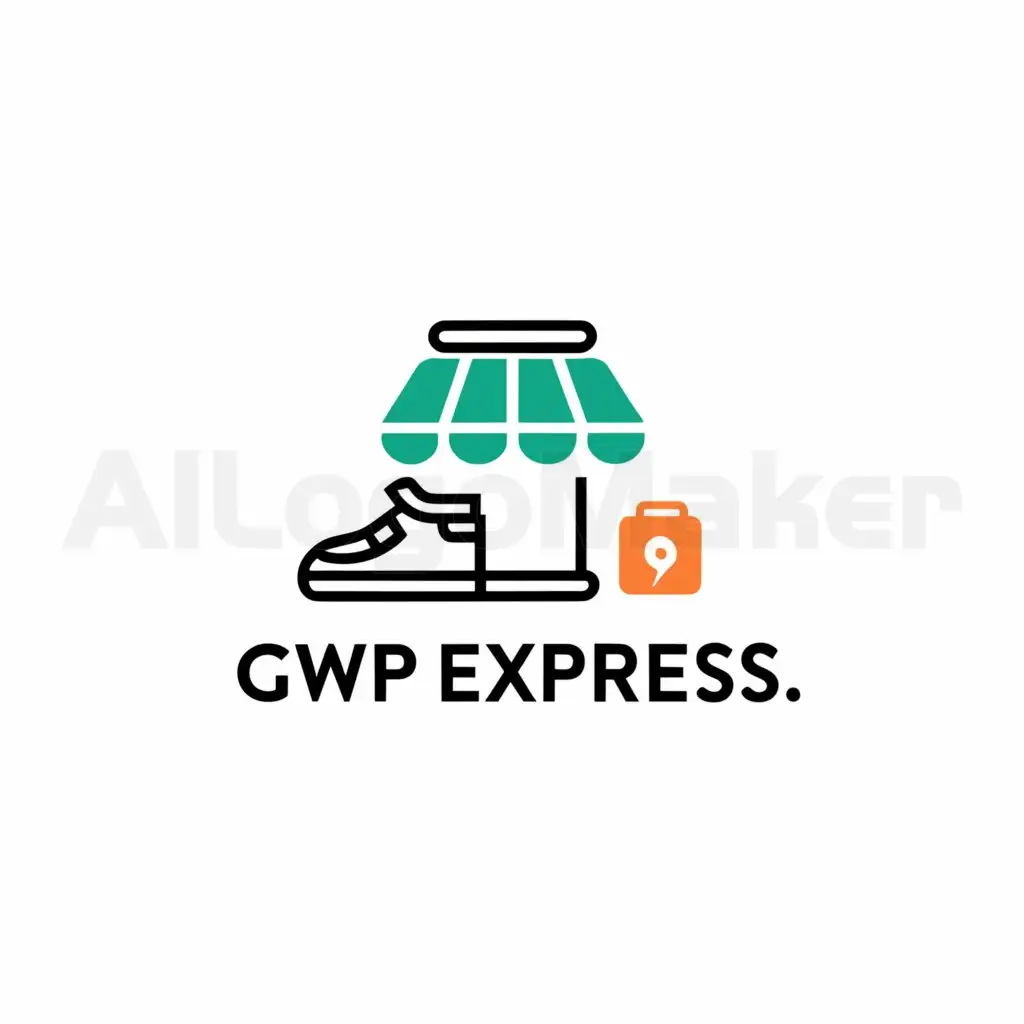 a logo design,with the text "GWP Express", main symbol:Store, tennis shoes, watch, technology. Cellphone,Moderate,be used in Technology industry,clear background