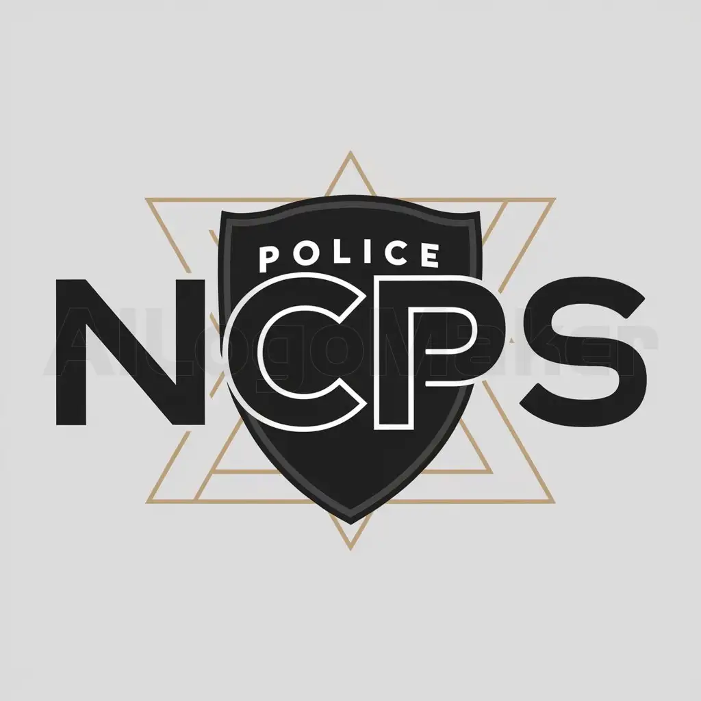 a logo design,with the text "NCPS", main symbol:Create a police shield with the logo name NCPS with an inverted triangle in the background of the police shield,Moderate,clear background