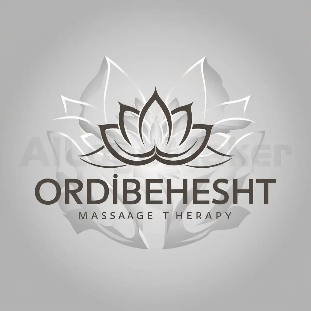 a logo design,with the text "Ordibehesht", main symbol:Massage and spa,complex,be used in Massage therapy industry,clear background