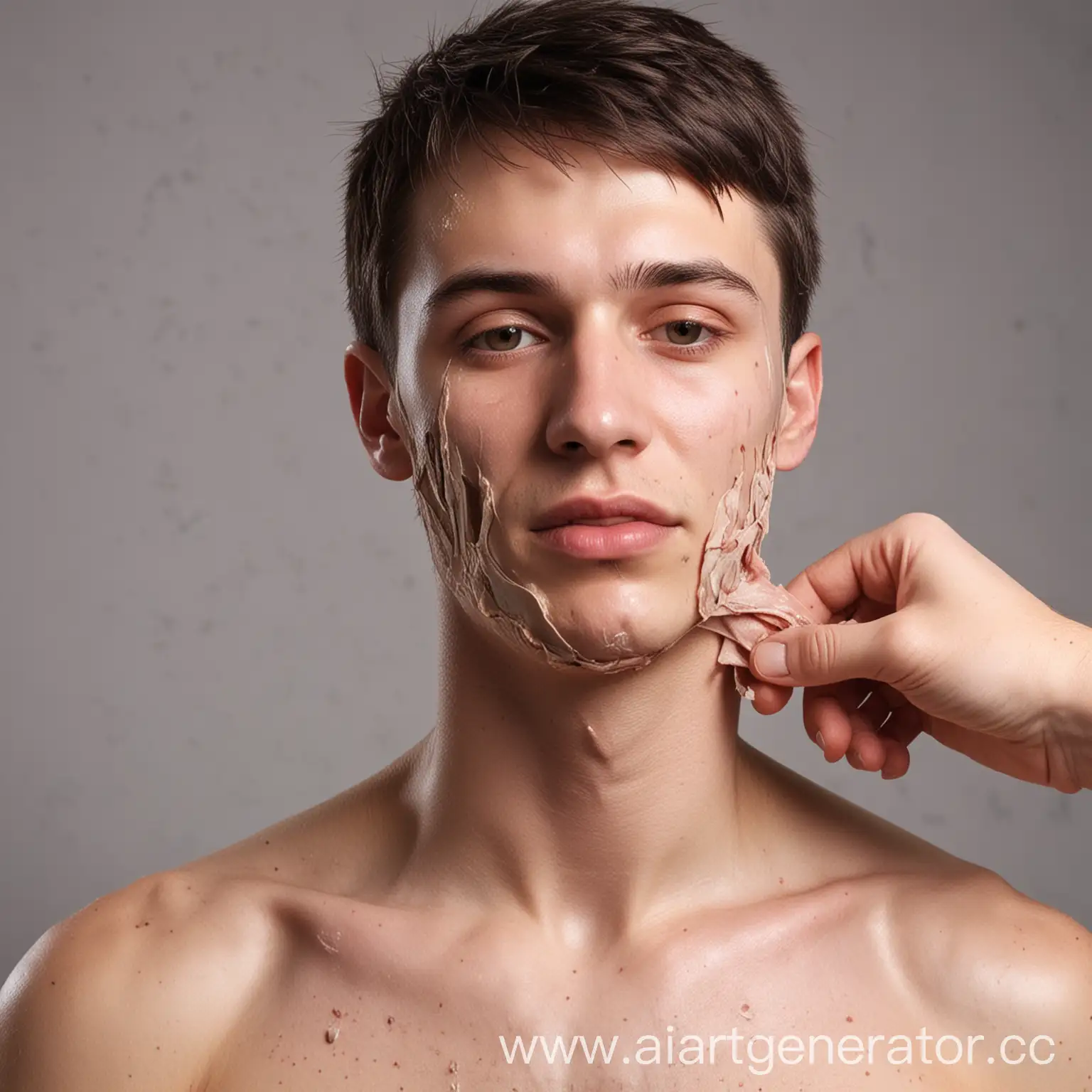 Young-Man-Shedding-Old-Skin-Transformation