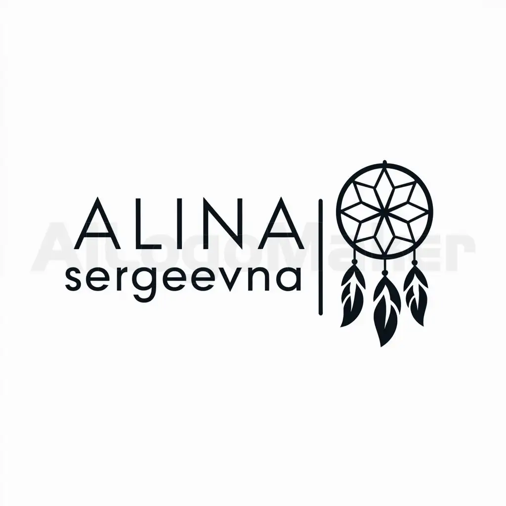 a logo design,with the text "Alina Sergeevna", main symbol:Dream,Minimalistic,be used in Others industry,clear background