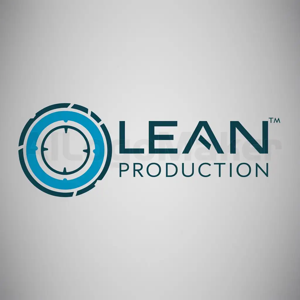 a logo design,with the text "Lean production", main symbol:tire, graphics, colored,Minimalistic,clear background