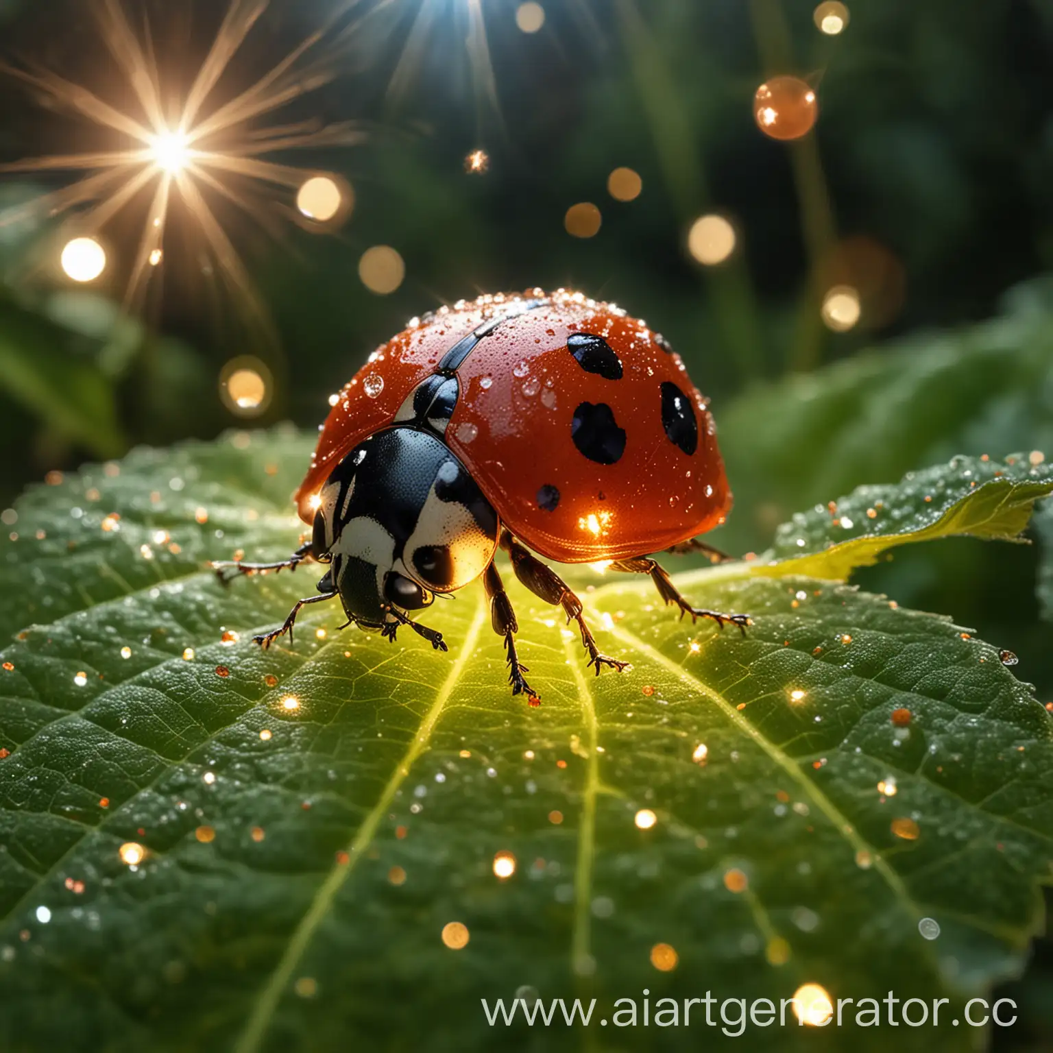 Enchanting-Ladybug-Awakening-on-Glowing-Leaf-with-Magical-Swirls