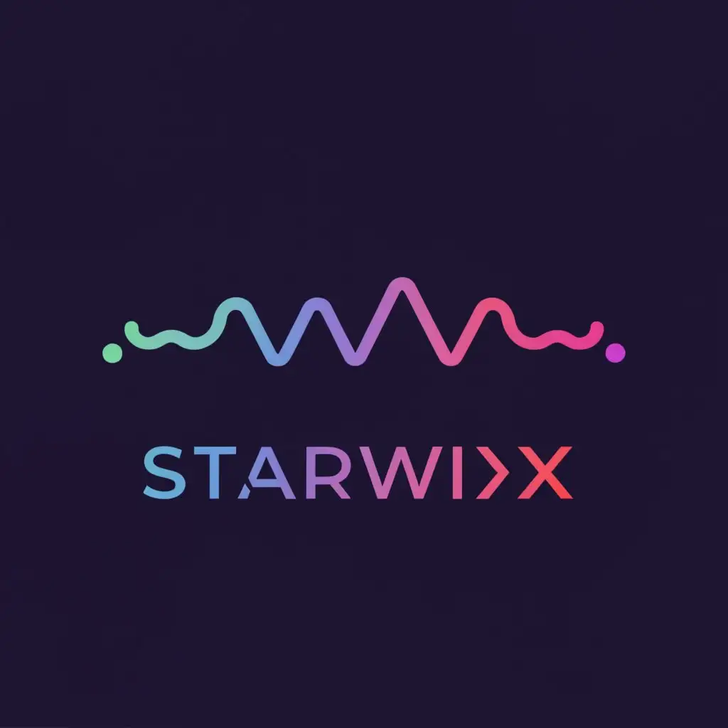 a logo design,with the text "starwixx", main symbol:sound,complex,be used in Automotive industry,clear background