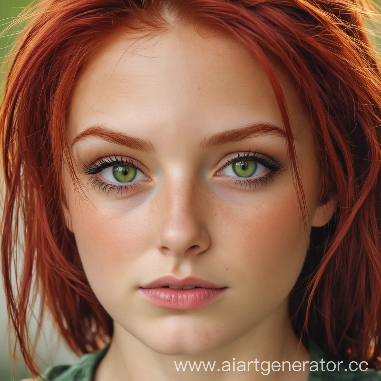Любовь к невероятно красивой доброй зеленоглазой девушке с рыжими волосами