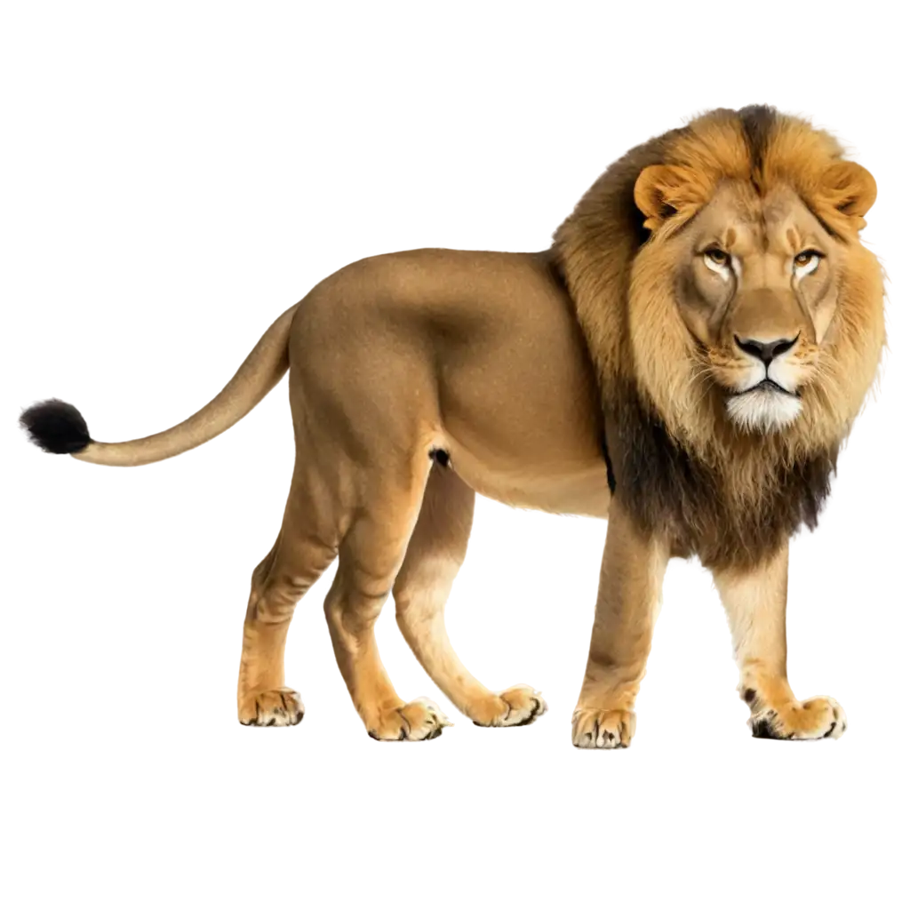 Majestic-Lion-in-PNG-Format-Captivating-Wildlife-Illustration-for-Digital-Projects