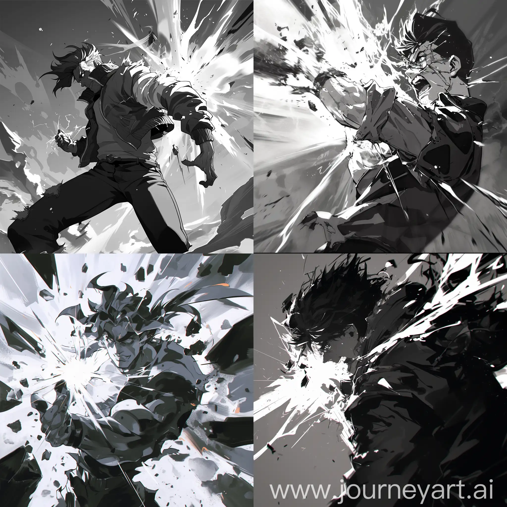 Intense-90s-Anime-Style-Brutal-Man-with-Explosive-Effects-in-Monochrome