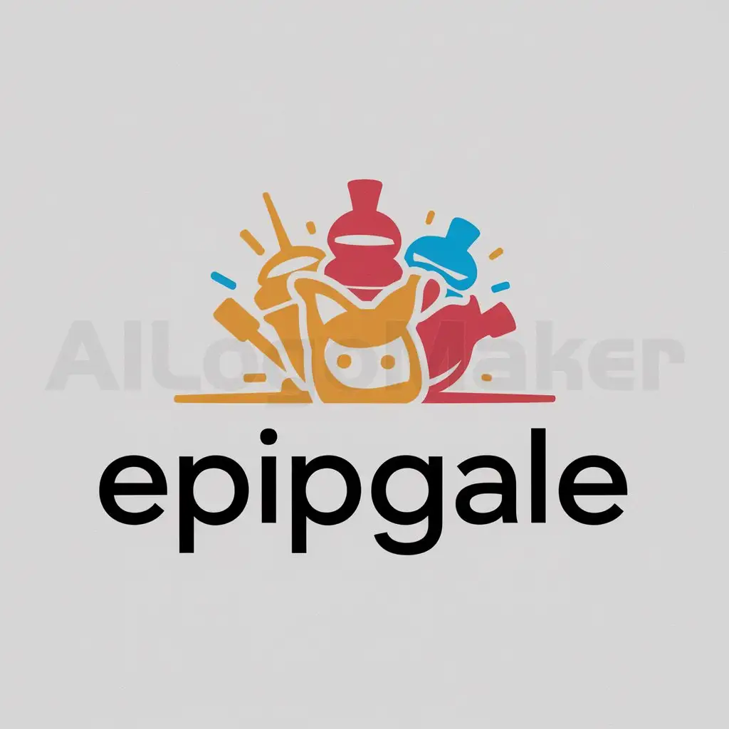 a logo design,with the text 'Epipgale', main symbol:The toys, kids feel happy.,Minimalistic,clear background