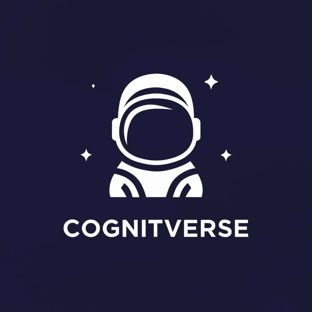 a logo design,with the text "cognitverse", main symbol:astronaut,Minimalistic,be used in Education industry,clear background