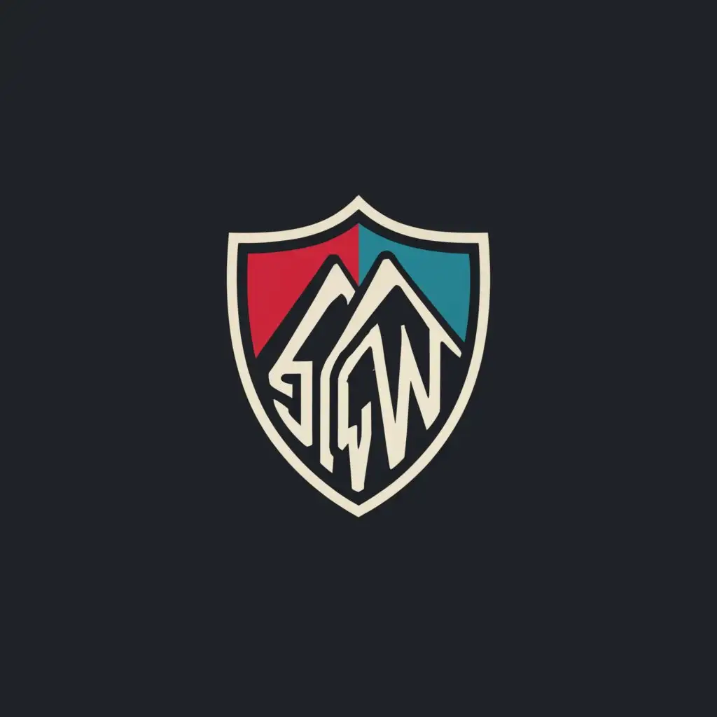 LOGO-Design-for-SGW-Colorful-Shield-with-Mountain-and-Cursive-Alphabet