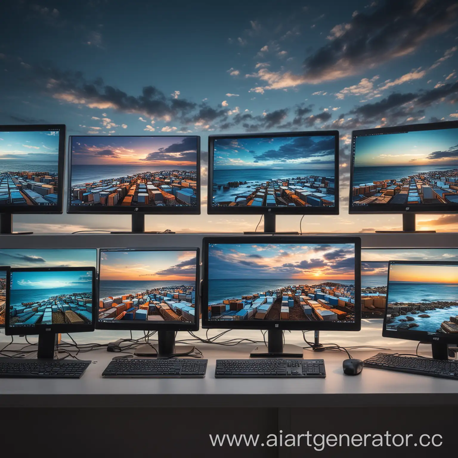 Array-of-Technology-Laptops-Computers-and-Monitors-in-Mesmerizing-Display