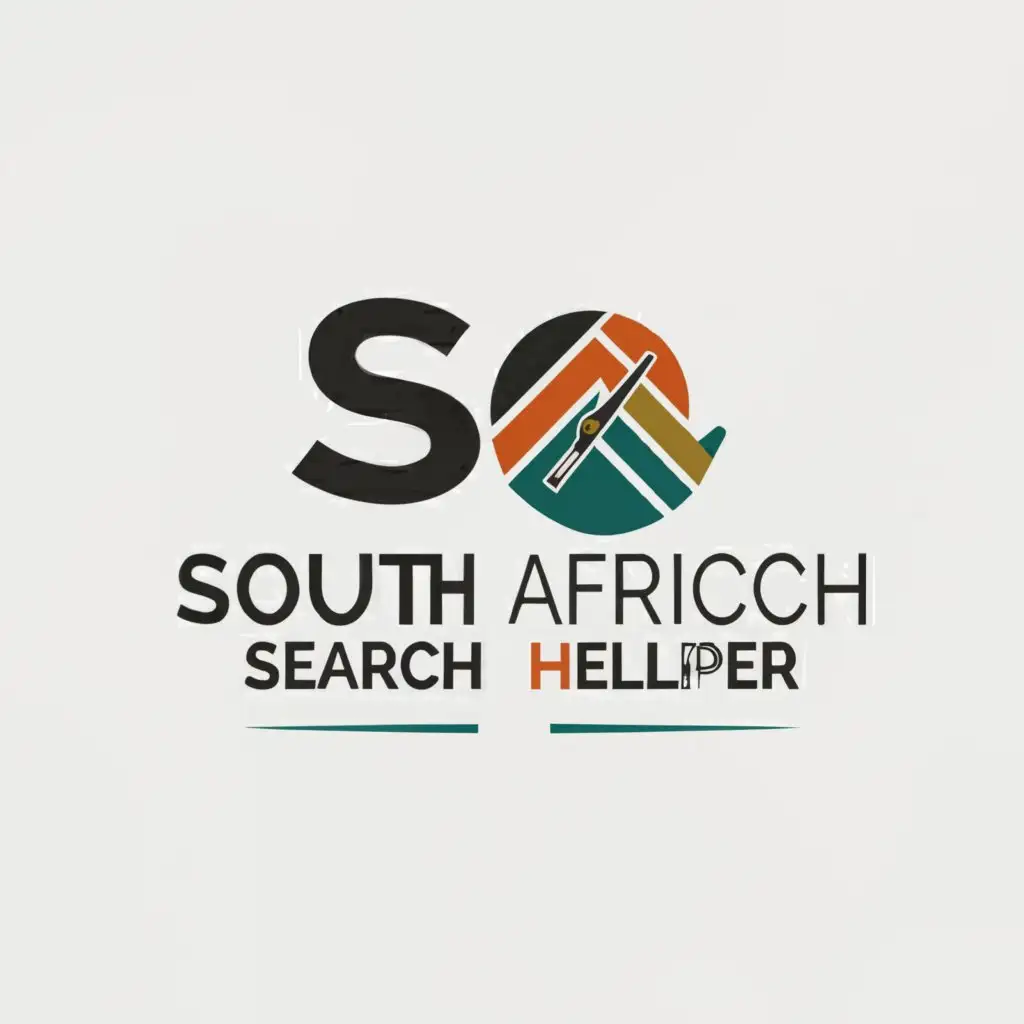 a logo design,with the text "SA Job Search Helper", main symbol:South African Flag,Moderate,be used in Others industry,clear background