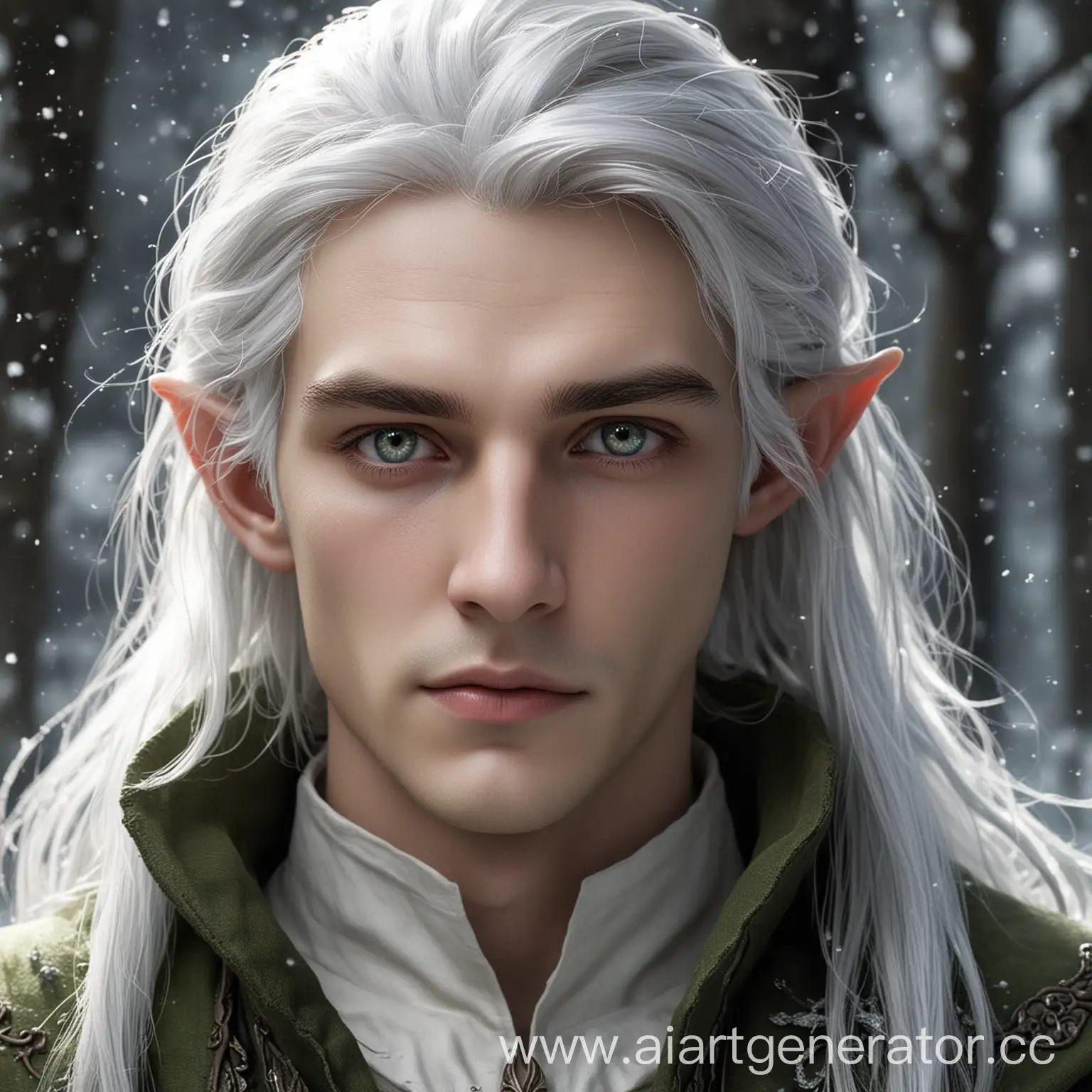 Elegant-Snow-Elf-with-Silver-Hair-and-White-Eyes