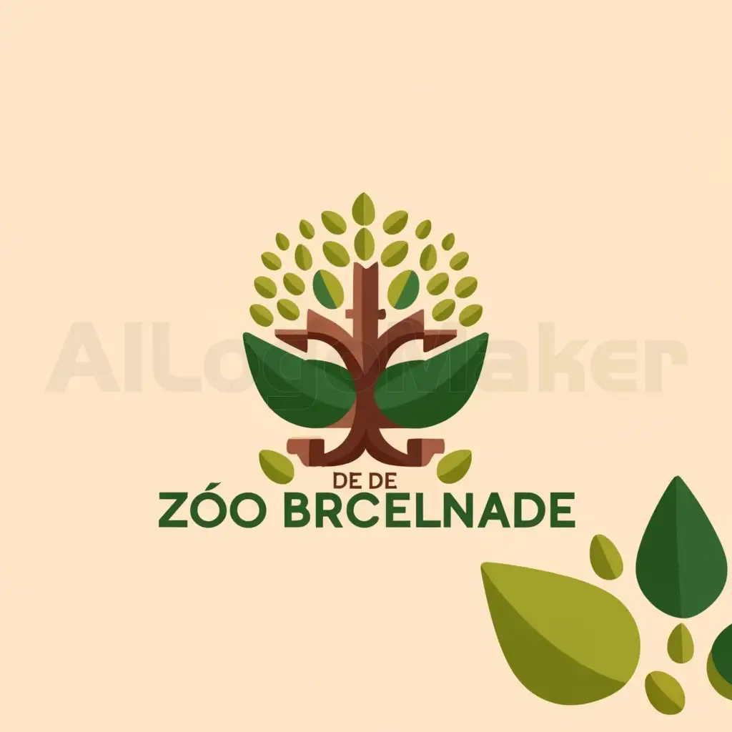 a logo design,with the text "Zoo de Brocéliande", main symbol:ecology,Moderate,clear background