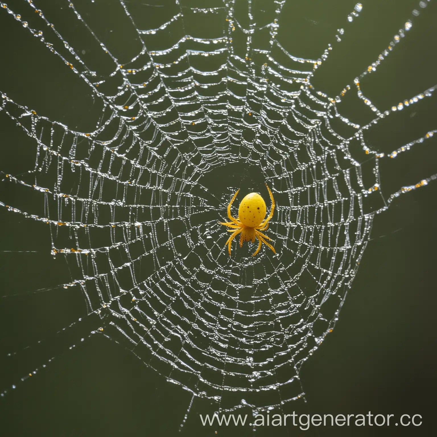 паутина с жёлтым пауком