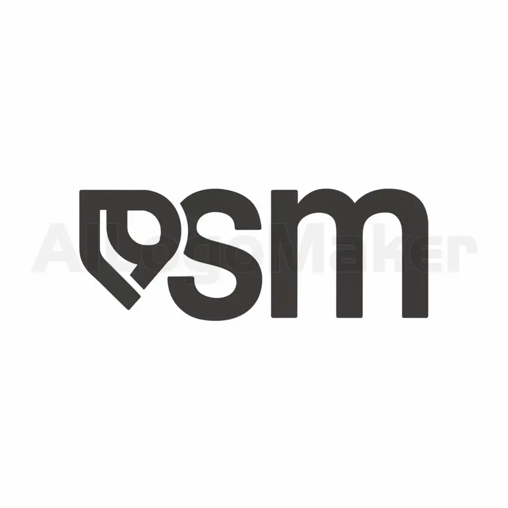 a logo design,with the text "PSITHURISM", main symbol:PSM,Moderate,clear background