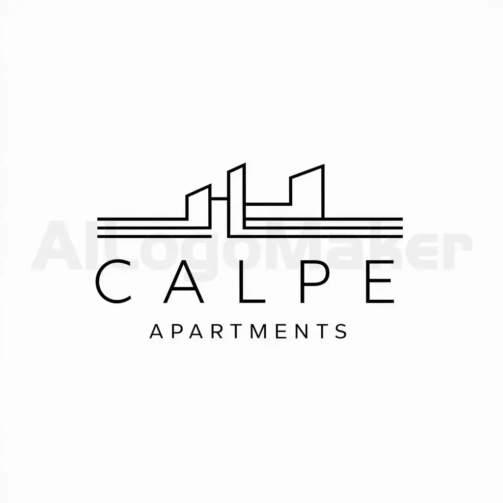 a logo design,with the text "calpe apartments", main symbol:calpe,Minimalistic,clear background