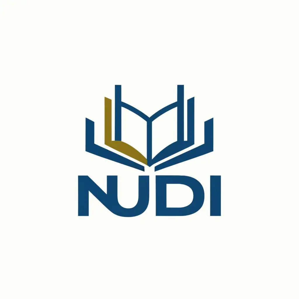 a logo design,with the text "NDU", main symbol:University,Moderate,clear background