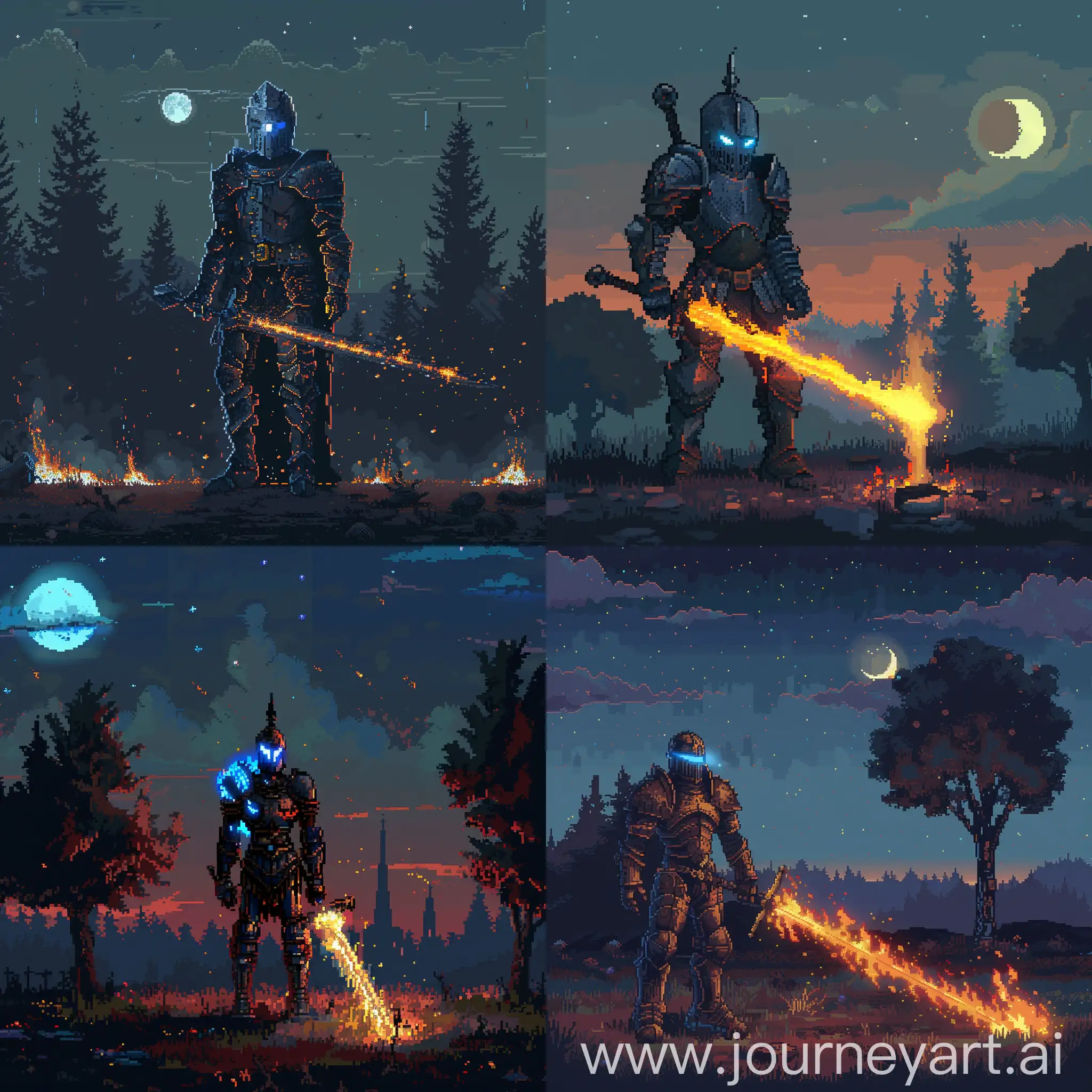 Flaming-Knight-with-Heavy-Sword-in-Moonlit-Plain