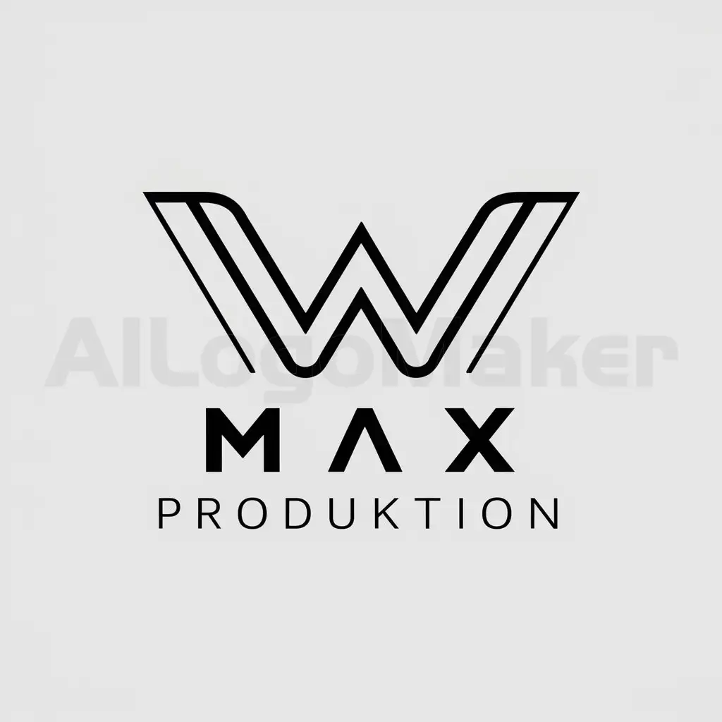 a logo design,with the text "MAX Produktion ", main symbol:Word ,Minimalistic,be used in Automotive industry,clear background