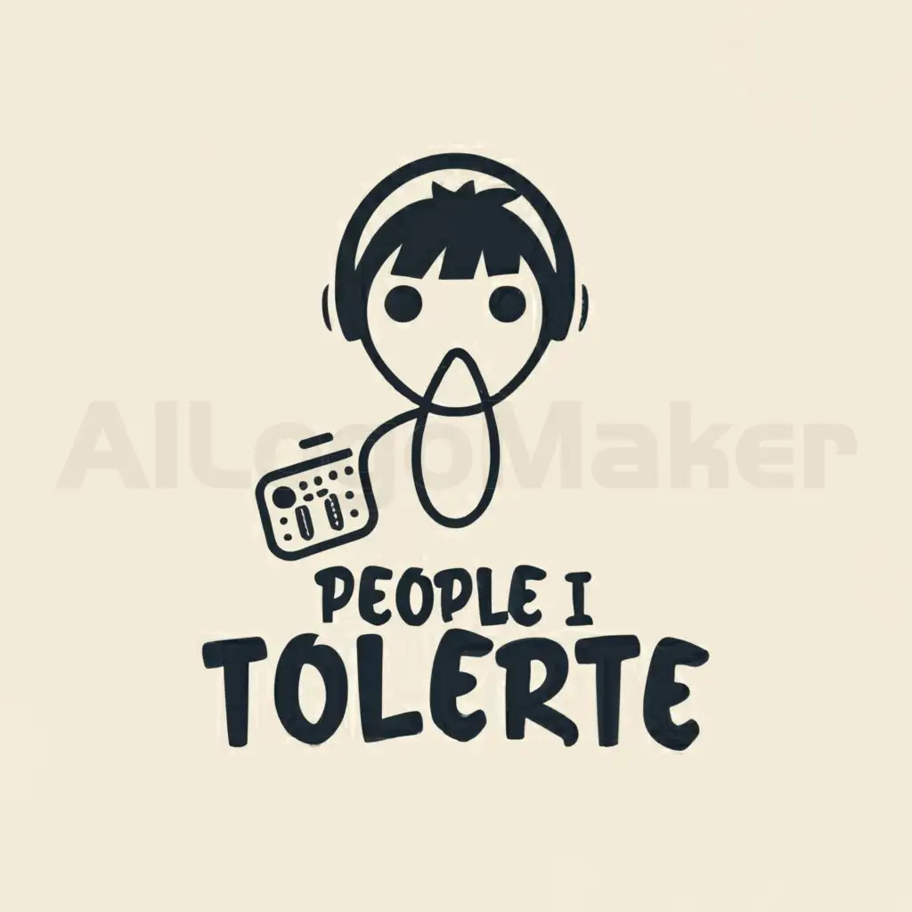 a logo design,with the text "People I tolerate", main symbol:A person is disturbed,Moderate,be used in Entertainment industry,clear background