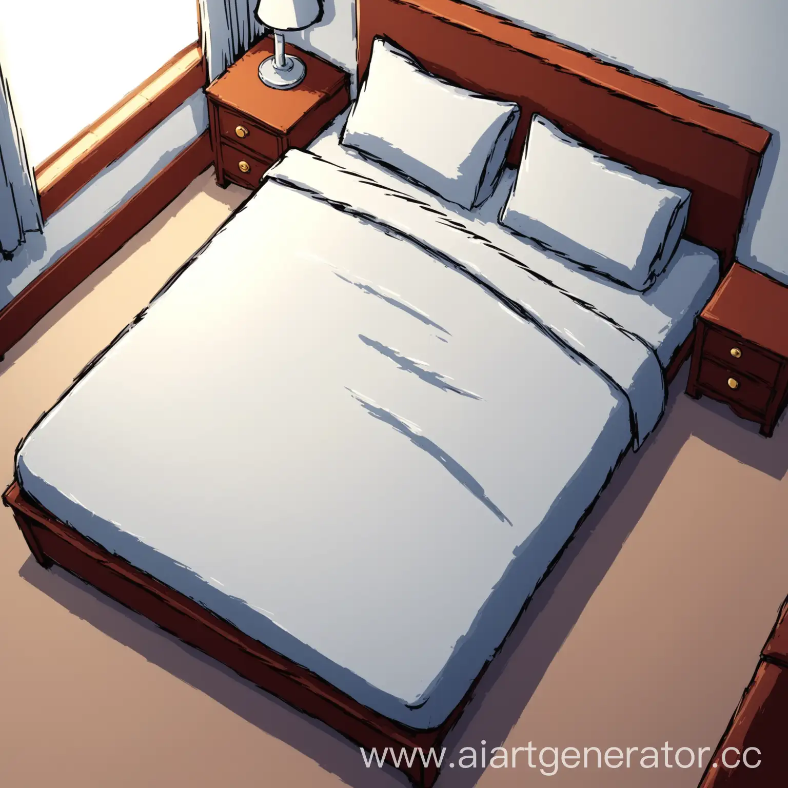 Cartoon-Bedroom-View-from-Above-Cozy-and-Playful-Interior-Design