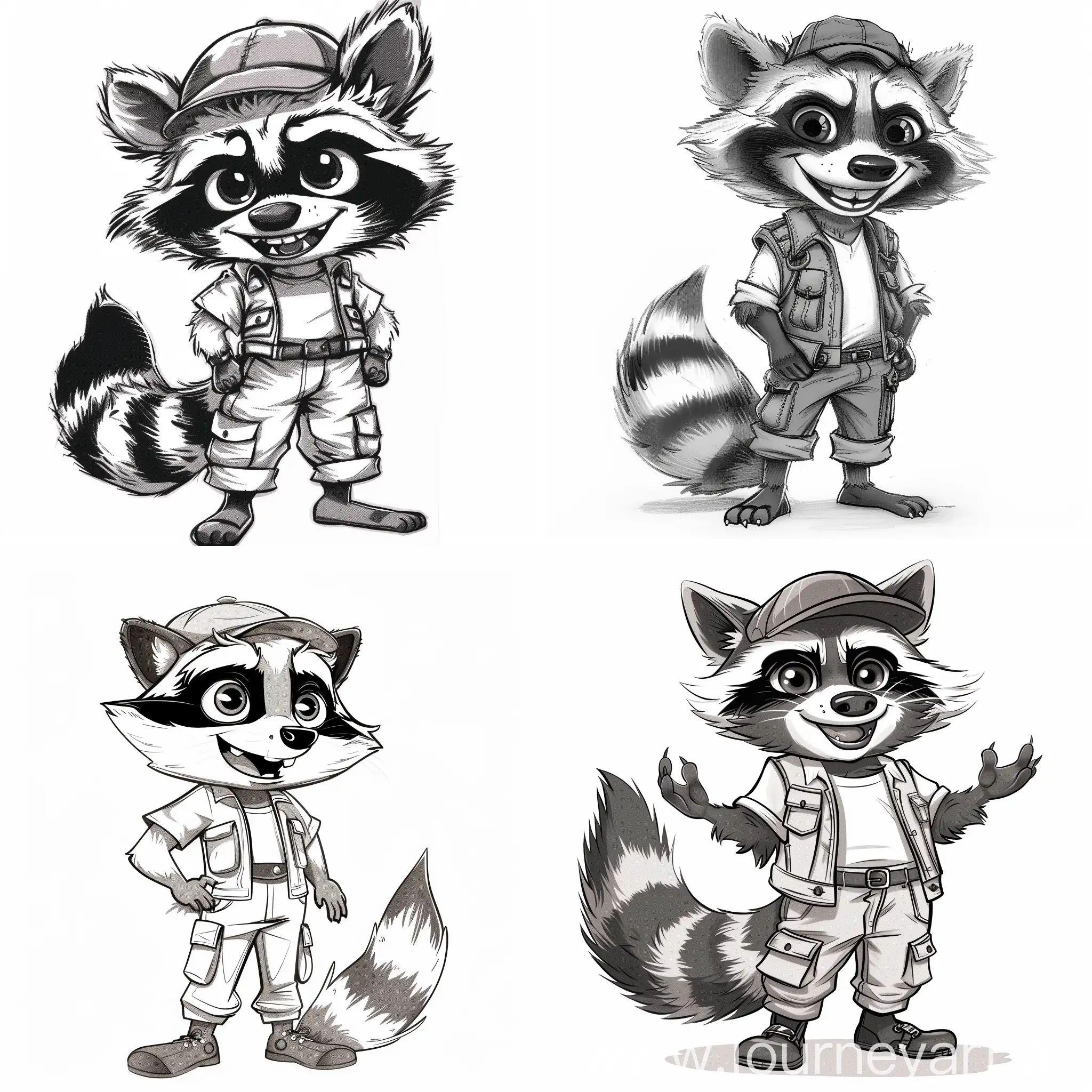 Classic-Animated-Raccoon-in-1930s-Style-Clothing