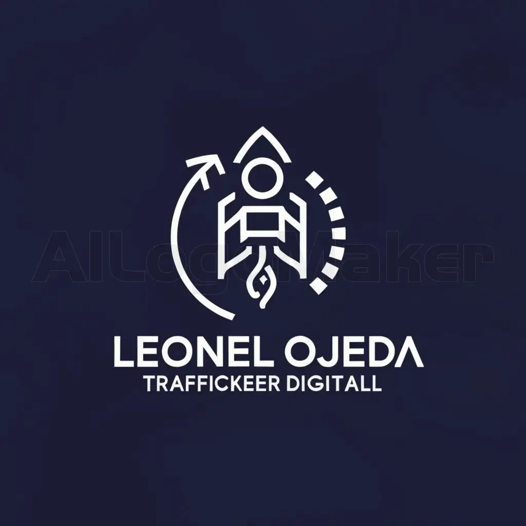 a logo design,with the text "Leonel Ojeda
Trafficker Digital
", main symbol:rocket,Moderate,be used in Internet industry,clear background