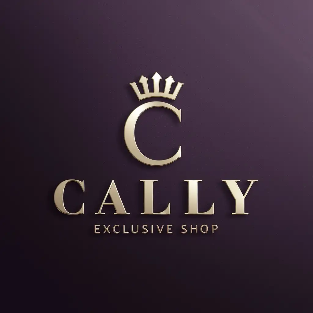 Elegant VIP Logo Design for Cally Shop