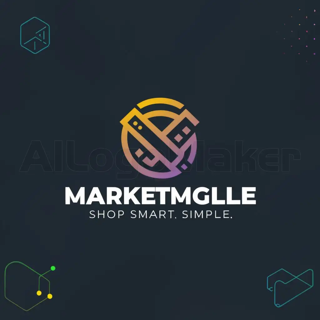 a logo design,with the text "MarketMingle, Shop Smart, Shop Simple", main symbol:MarketMingle,Moderate,be used in Retail industry,clear background