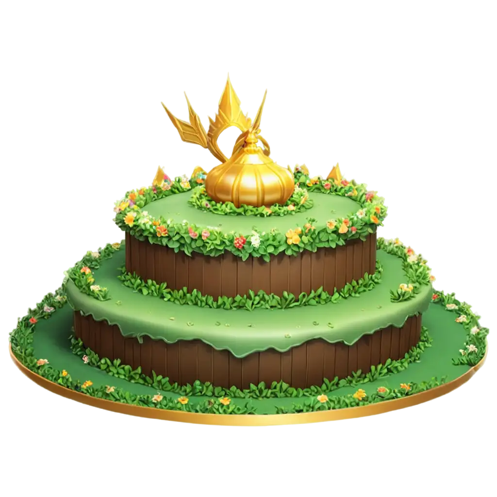 A big, beautiful birthday cake, decorated in the game arena of valor style. Titled: "Phuong Huy"
