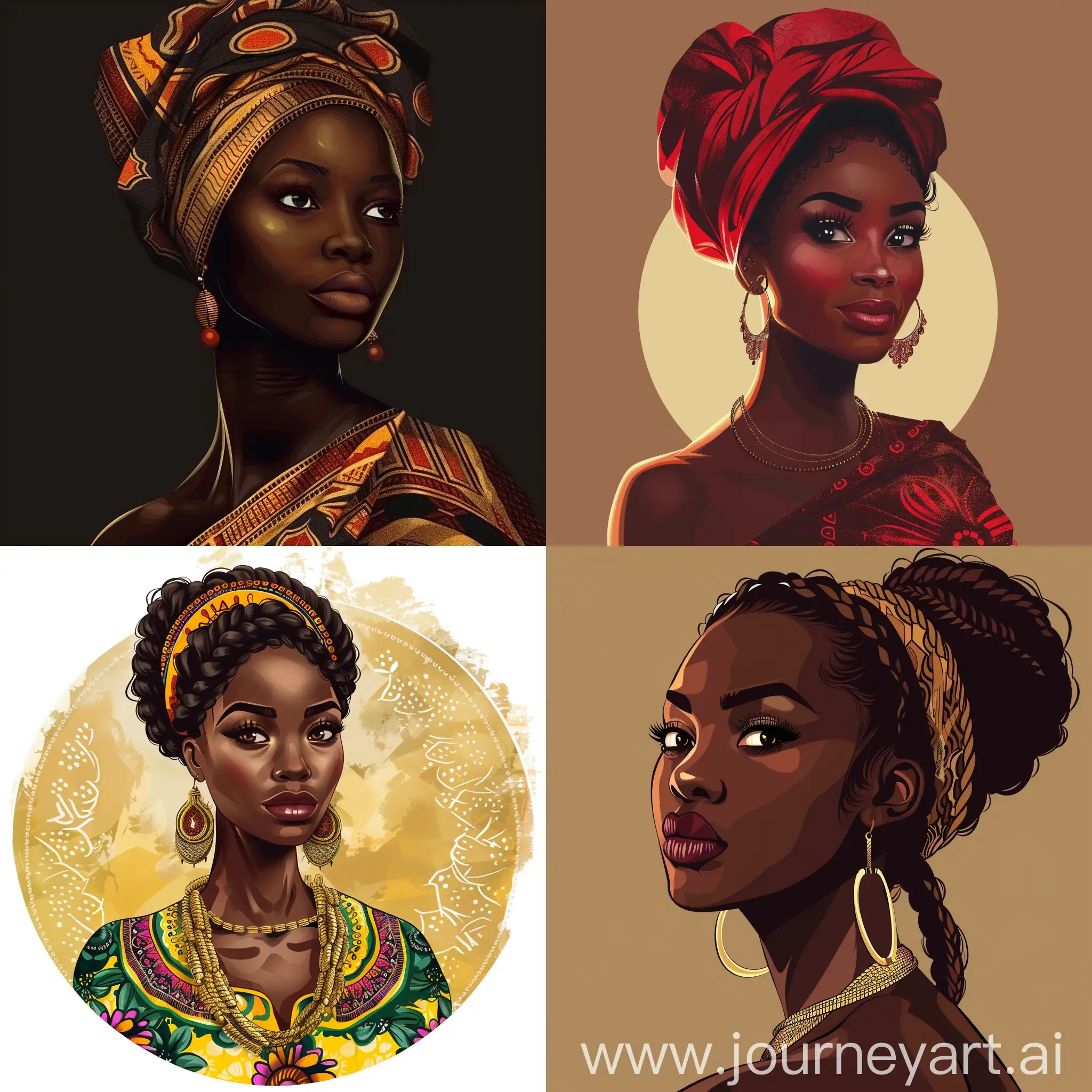A beautiful African woman, illustration