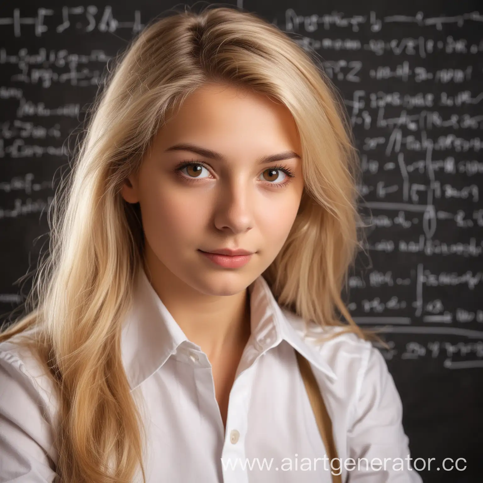 девушка математик физик учитель молодая русые волосы карие глаза реальное фото