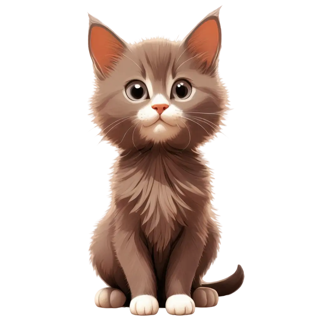 Adorable-CartoonStyle-Kitten-PNG-Captivating-Digital-Art-for-Websites-Social-Media-and-More