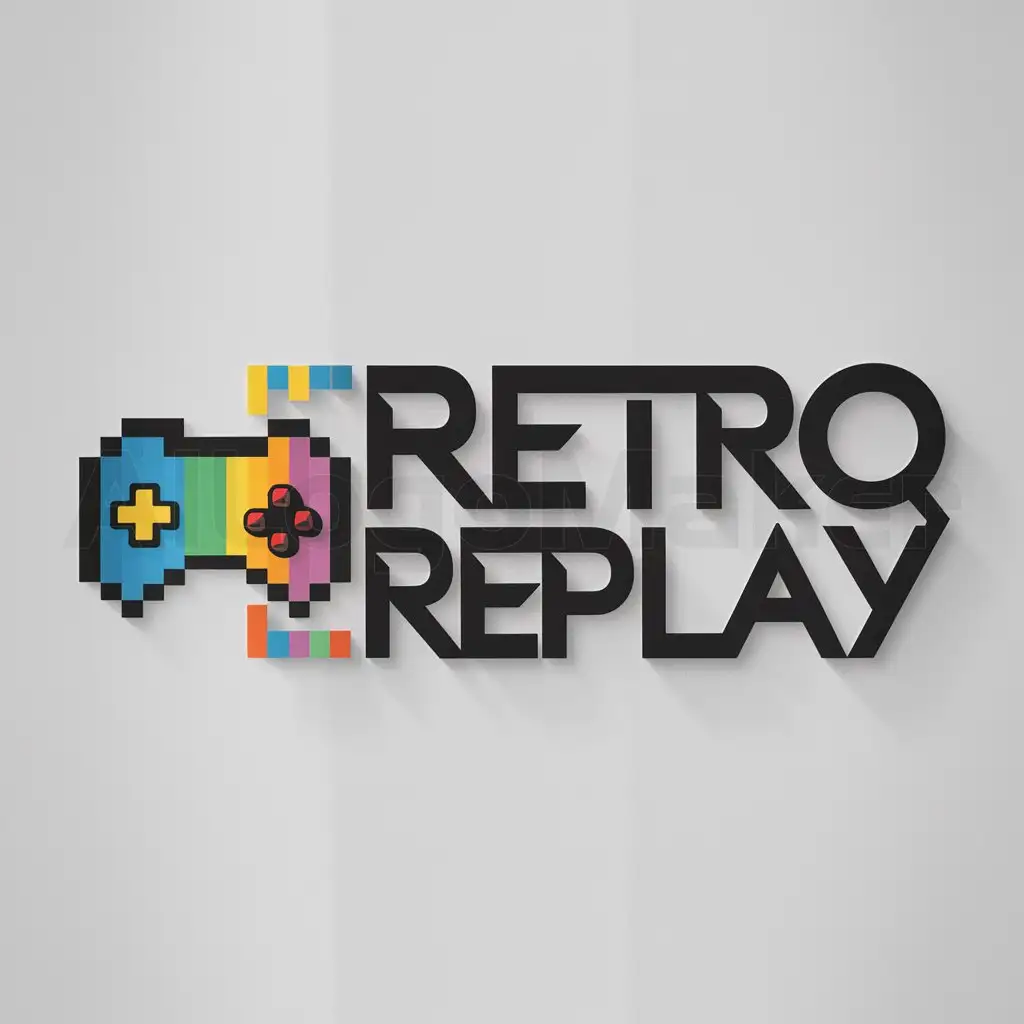 a logo design,with the text "retro replay", main symbol:classic and retro video games, with a strong 90s aesthetic.,Moderate,be used in Technology industry,clear background