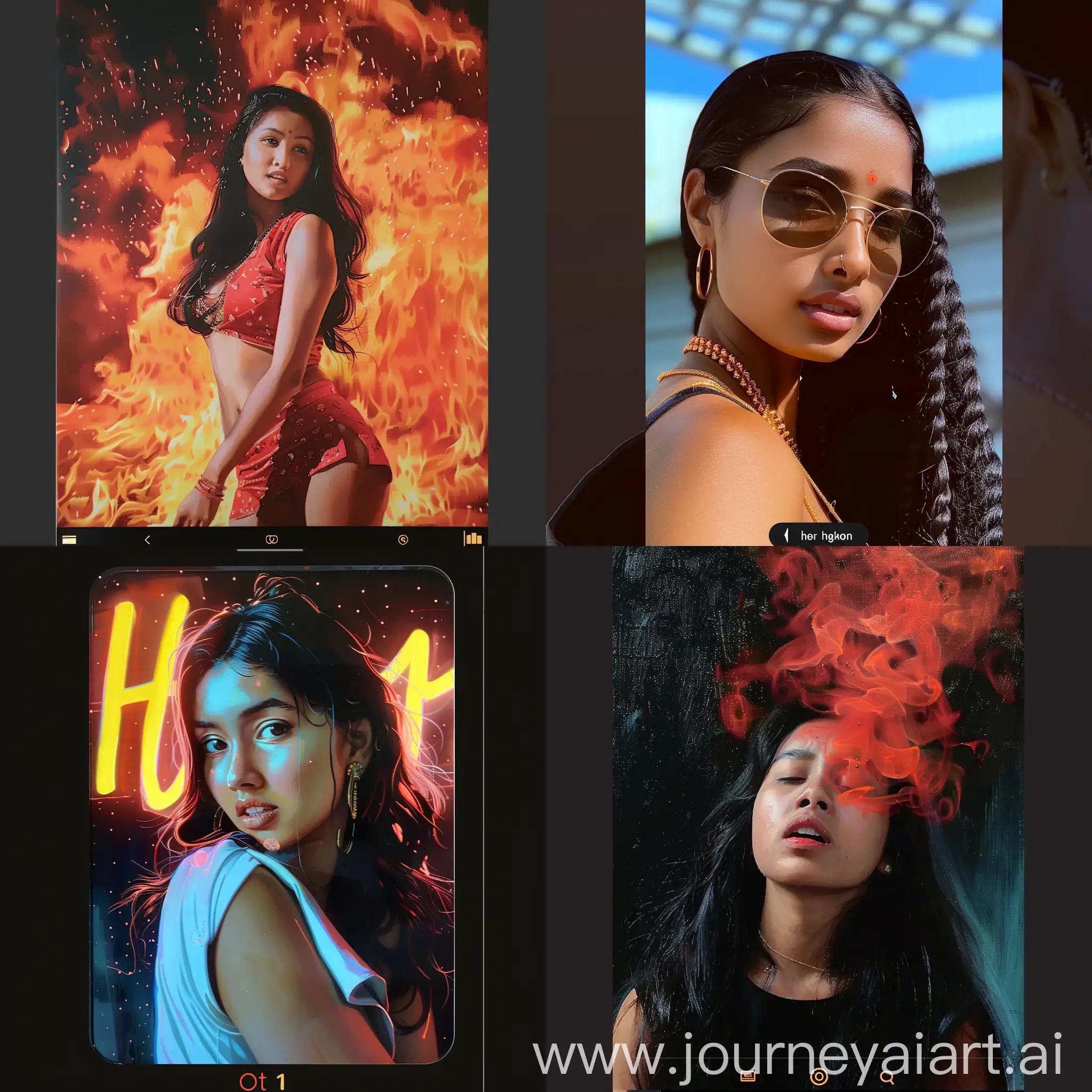 Sultry-Woman-in-Fiery-Portrait