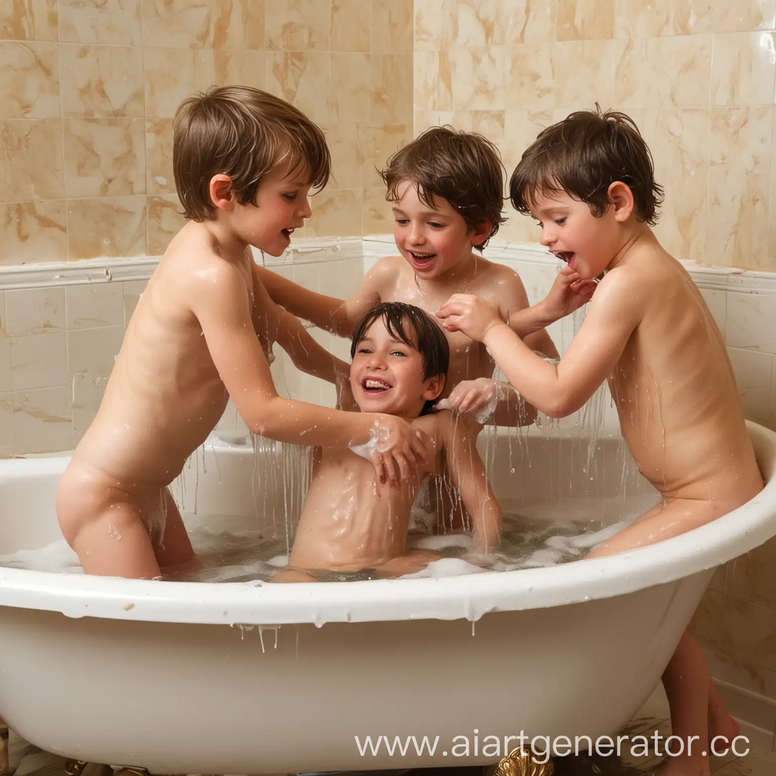 Royal-Bath-Time-Hornboys-Assisting-Princess