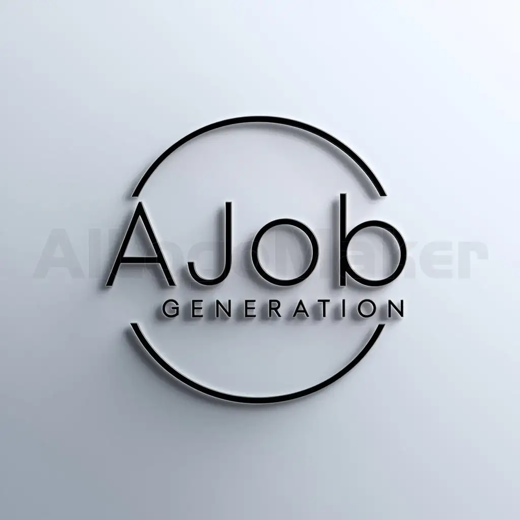 LOGO-Design-For-Ajob-Generation-Minimalistic-Text-Style-Under-Circle-for-Versatile-Use