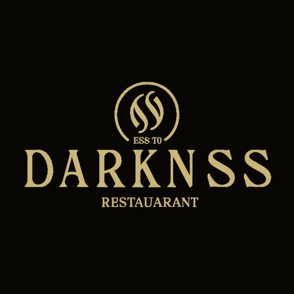 a logo design,with the text "A world without light", main symbol:Darkness Restaurant,Moderate,be used in Restaurant industry,clear background
