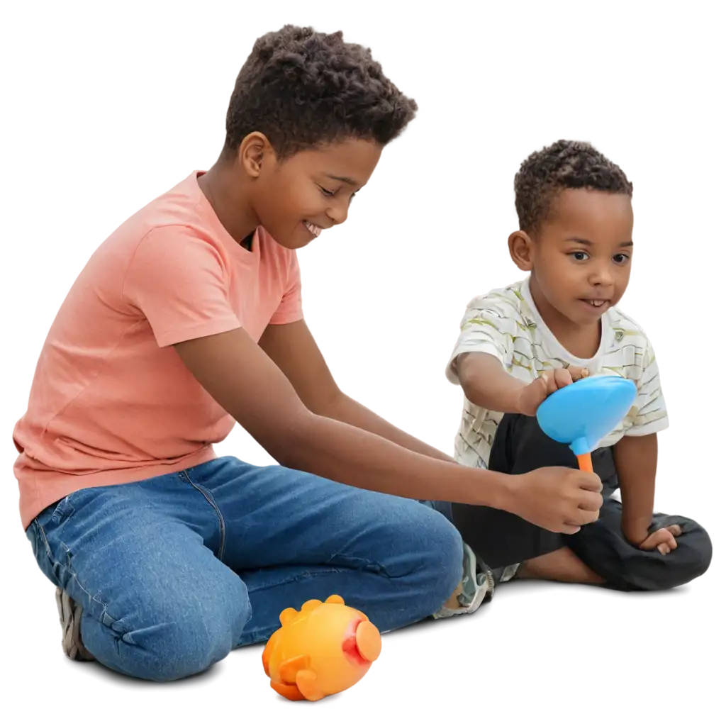Vibrant-PNG-Illustration-African-Young-Boy-Engrossed-in-Play-with-Toy