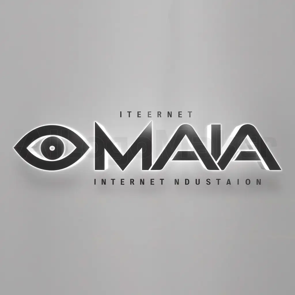 a logo design,with the text "Maia", main symbol:Eye,Moderate,be used in Internet industry,clear background