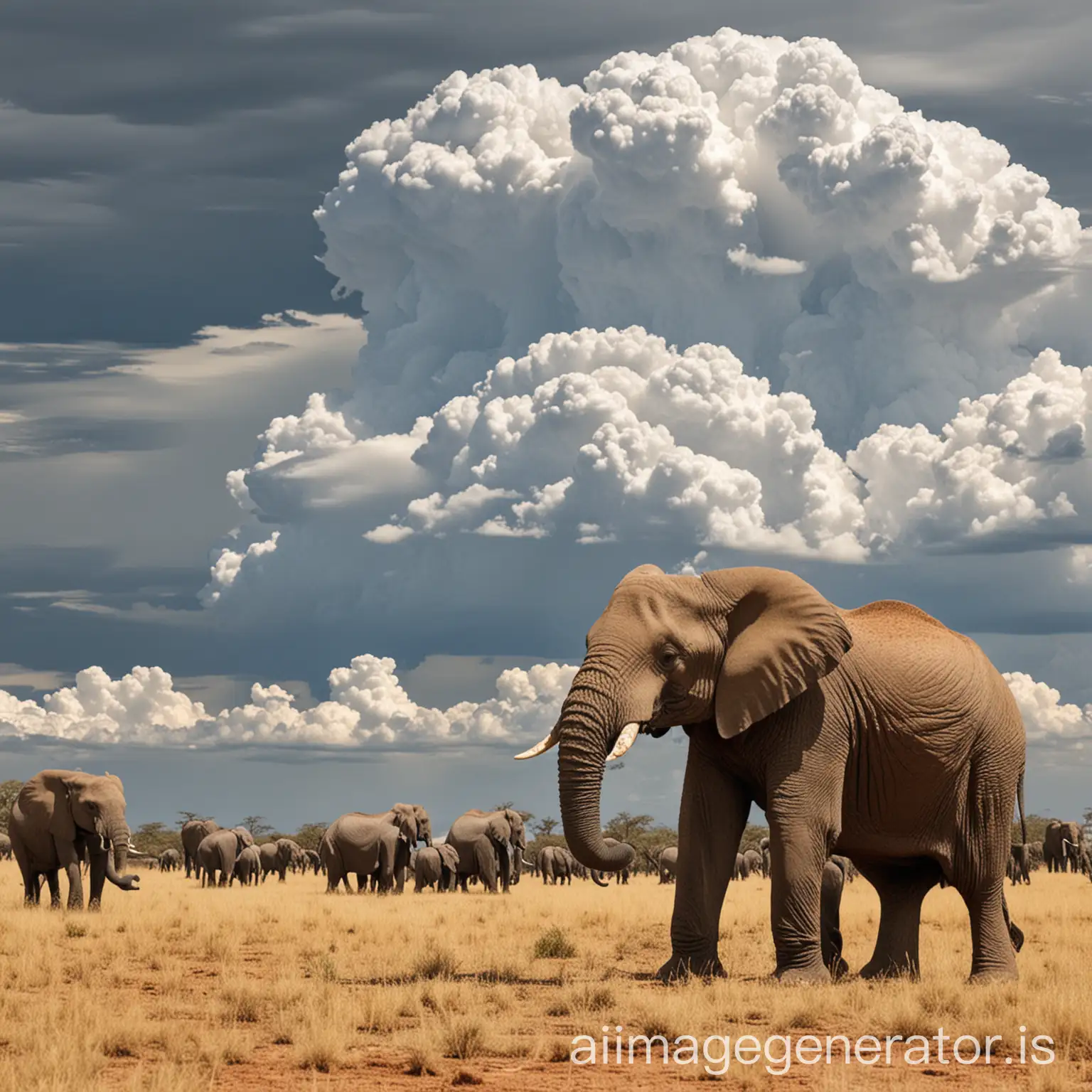 The average cloud weighs about as much as 100 elephants.