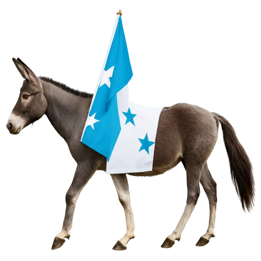 Somalia flag on donkey