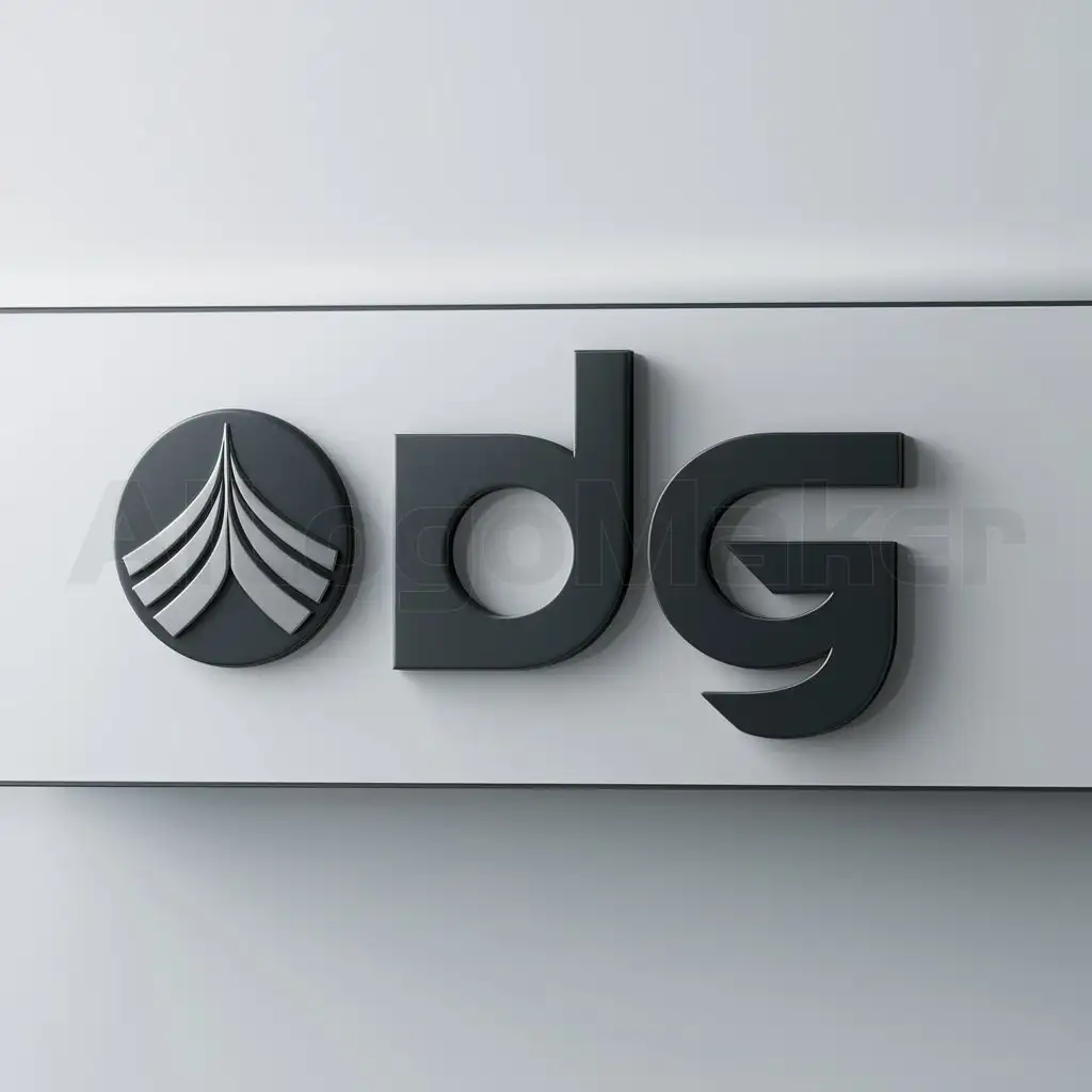 a logo design,with the text "DG", main symbol:rond concorde,Moderate,clear background