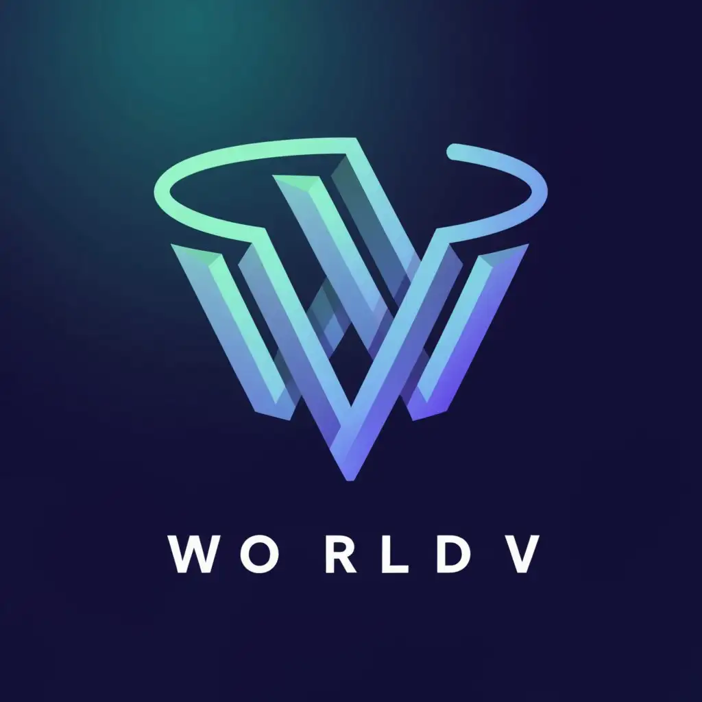 a logo design, with the text 'WorldV', main symbol: World, complex, transparent background