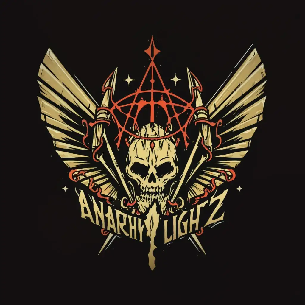 LOGO-Design-for-Anarchry-Lightz-Dark-and-Edgy-with-Death-Angel-Symbol
