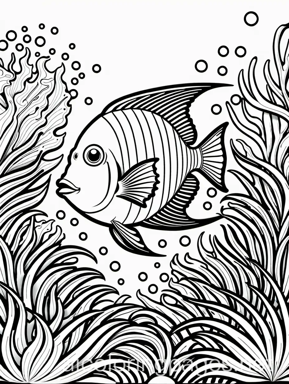 Coloring Page, black and white, line art, white background, without shadows, Simplicity, Ample White Space. The background of the coloring page is plain white to make it easy for young children to color within the lines Angelfish swimming among corals from medium distance. Coloring Page, black and white, line art, white background, no shadows, Simplicity, Ample White Space. The background of the coloring page is plain white to make it easy for young children to color within the lines. The outlines of all the subjects are easy to distinguish, making it simple for kids to easy for coloring, Coloring Page, black and white, line art, white background, Simplicity, Ample White Space. The background of the coloring page is plain white to make it easy for young children to color within the lines. The outlines of all the subjects are easy to distinguish, making it simple for kids to color without too much difficulty