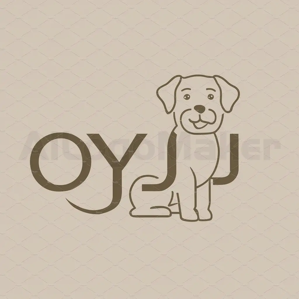a logo design,with the text "oyj", main symbol:dog,Moderate,be used in Animals Pets industry,clear background